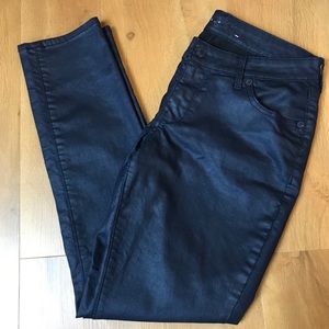 Old Navy Metallic Blue Rockstar Skinny Jeans